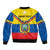 Personalised Ecuador Bomber Jacket Ecuadorian Coat Of Arms Yellow Version - Wonder Print Shop