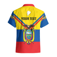 Personalised Ecuador Hawaiian Shirt Ecuadorian Coat Of Arms Yellow Version - Wonder Print Shop
