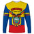 Personalised Ecuador Long Sleeve Shirt Ecuadorian Coat Of Arms Yellow Version - Wonder Print Shop