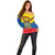 Personalised Ecuador Off Shoulder Sweater Ecuadorian Coat Of Arms Yellow Version - Wonder Print Shop