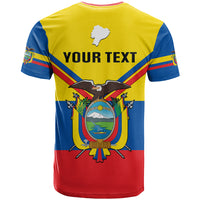 Personalised Ecuador T Shirt Ecuadorian Coat Of Arms Yellow Version - Wonder Print Shop