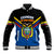 Ecuador Baseball Jacket Ecuadorian Coat Of Arms Black Version - Wonder Print Shop