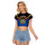 Ecuador Raglan Cropped T Shirt Ecuadorian Coat Of Arms Black Version - Wonder Print Shop