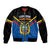 Ecuador Sleeve Zip Bomber Jacket Ecuadorian Coat Of Arms Black Version - Wonder Print Shop