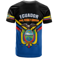 Ecuador T Shirt Ecuadorian Coat Of Arms Black Version - Wonder Print Shop