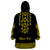Personalised Ukraine Wearable Blanket Hoodie Black Ukrainian Folk Pattern - Wonder Print Shop