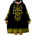Personalised Ukraine Wearable Blanket Hoodie Black Ukrainian Folk Pattern - Wonder Print Shop