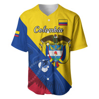 Personalised Colombia Baseball Jersey Colombian Coat Of Arms With Andean Condor - Wonder Print Shop