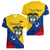Personalised Colombia Women V Neck T Shirt Colombian Coat Of Arms With Andean Condor - Wonder Print Shop