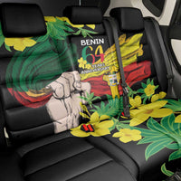 Benin National Day Back Car Seat Cover Happy 64th Independence Anniversary Yellow Allamanda - Wonder Print Shop