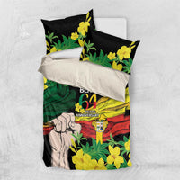 Benin National Day Bedding Set Happy 64th Independence Anniversary Yellow Allamanda - Wonder Print Shop