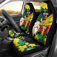 Benin National Day Car Seat Cover Happy 64th Independence Anniversary Yellow Allamanda - Wonder Print Shop