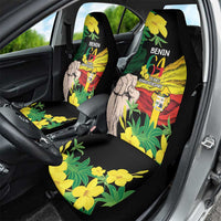 Benin National Day Car Seat Cover Happy 64th Independence Anniversary Yellow Allamanda - Wonder Print Shop