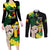Benin National Day Couples Matching Long Sleeve Bodycon Dress and Long Sleeve Button Shirt Happy 64th Independence Anniversary Yellow Allamanda - Wonder Print Shop