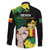 Benin National Day Family Matching Puletasi and Hawaiian Shirt Happy 64th Independence Anniversary Yellow Allamanda - Wonder Print Shop