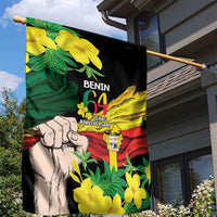 Benin National Day Garden Flag Happy 64th Independence Anniversary Yellow Allamanda - Wonder Print Shop