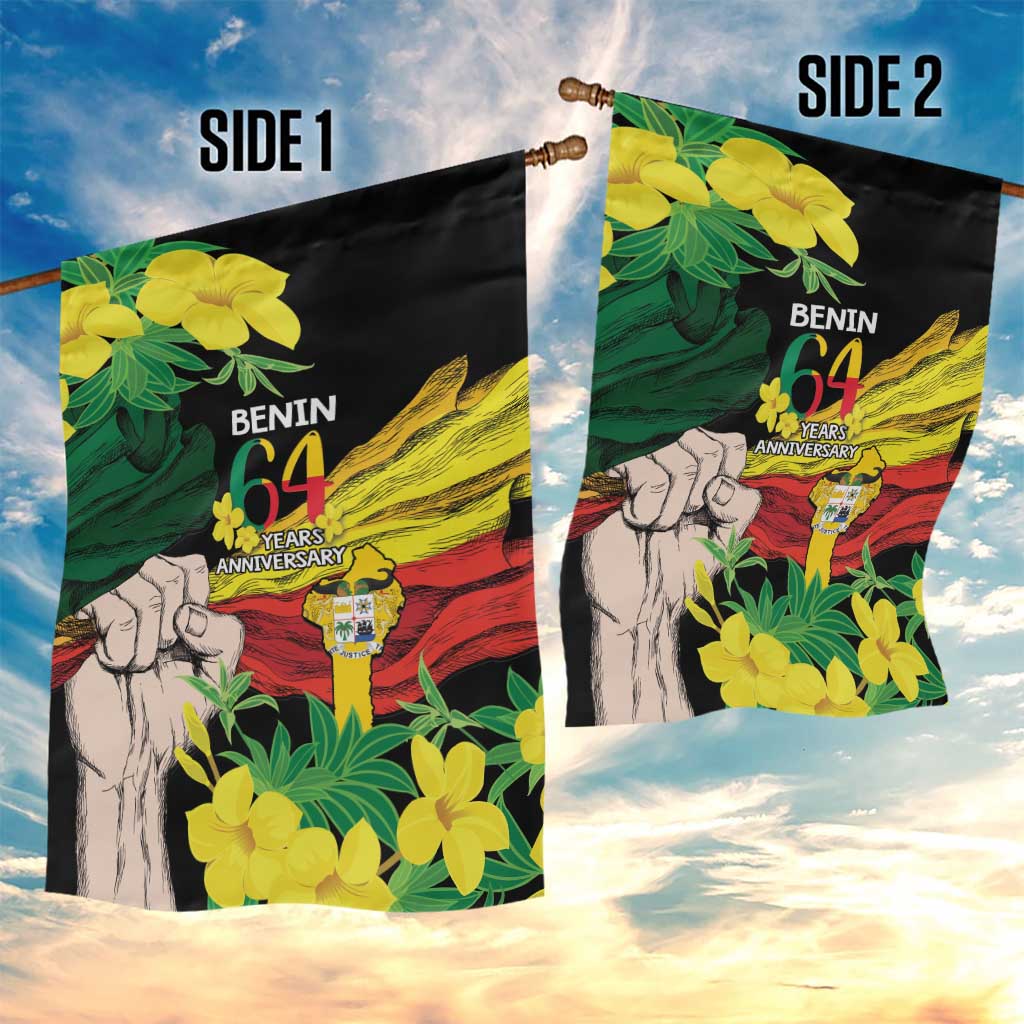 Benin National Day Garden Flag Happy 64th Independence Anniversary Yellow Allamanda - Wonder Print Shop