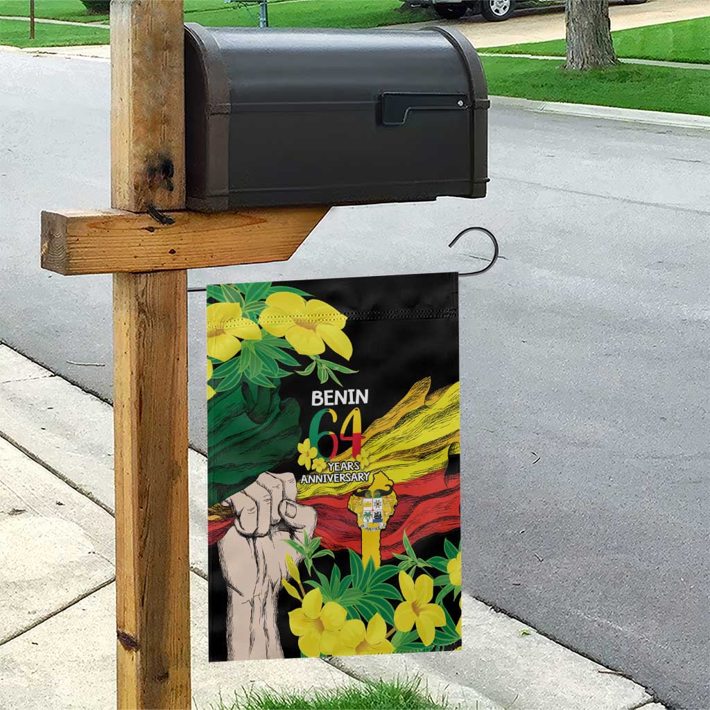 Benin National Day Garden Flag Happy 64th Independence Anniversary Yellow Allamanda - Wonder Print Shop