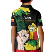 Benin National Day Kid Polo Shirt Happy 64th Independence Anniversary Yellow Allamanda - Wonder Print Shop