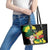 Benin National Day Leather Tote Bag Happy 64th Independence Anniversary Yellow Allamanda - Wonder Print Shop