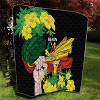 Benin National Day Quilt Happy 64th Independence Anniversary Yellow Allamanda - Wonder Print Shop