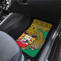 Personalised Benin National Day Car Mats Coat Of Arms With Leopard African Pattern - Wonder Print Shop