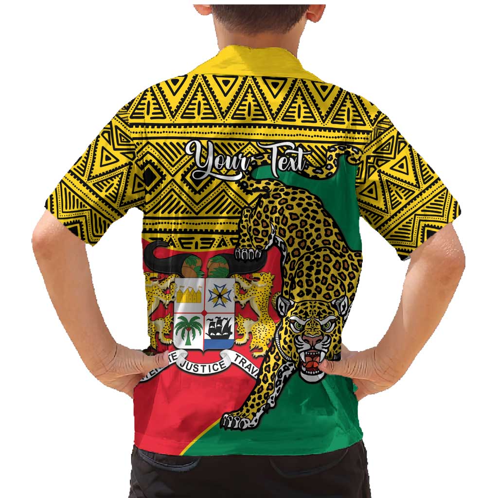 Personalised Benin National Day Family Matching Mermaid Dress and Hawaiian Shirt Coat Of Arms With Leopard African Pattern - Wonder Print Shop