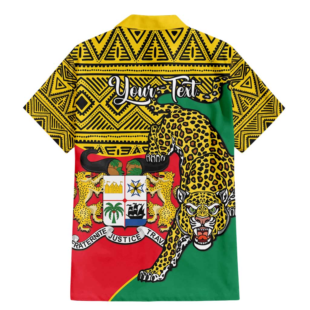 Personalised Benin National Day Family Matching Mermaid Dress and Hawaiian Shirt Coat Of Arms With Leopard African Pattern - Wonder Print Shop