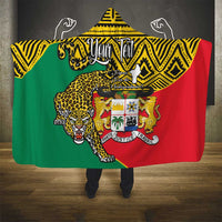 Personalised Benin National Day Hooded Blanket Coat Of Arms With Leopard African Pattern