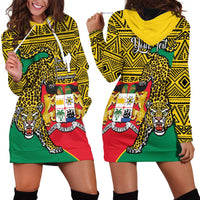 Personalised Benin National Day Hoodie Dress Coat Of Arms With Leopard African Pattern - Wonder Print Shop