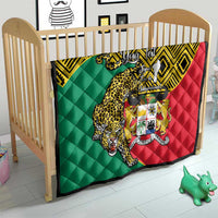 Personalised Benin National Day Quilt Coat Of Arms With Leopard African Pattern - Wonder Print Shop