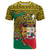 Personalised Benin National Day T Shirt Coat Of Arms With Leopard African Pattern - Wonder Print Shop