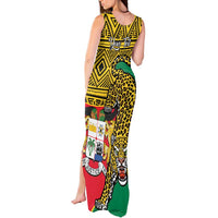 Personalised Benin National Day Tank Maxi Dress Coat Of Arms With Leopard African Pattern - Wonder Print Shop
