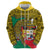 Personalised Benin National Day Zip Hoodie Coat Of Arms With Leopard African Pattern - Wonder Print Shop