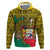 Personalised Benin National Day Zip Hoodie Coat Of Arms With Leopard African Pattern - Wonder Print Shop