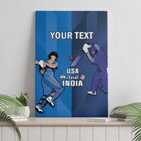 Custom USA and India Cricket Canvas Wall Art 2024 Together Dynamic Style - Wonder Print Shop