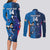 Custom USA and India Cricket Couples Matching Long Sleeve Bodycon Dress and Long Sleeve Button Shirt 2024 Together Dynamic Style - Wonder Print Shop