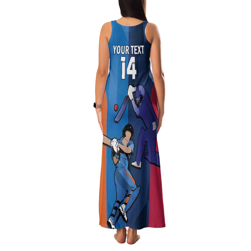 Custom USA and India Cricket Family Matching Tank Maxi Dress and Hawaiian Shirt 2024 Together Dynamic Style - Wonder Print Shop