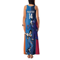 Custom USA and India Cricket Family Matching Tank Maxi Dress and Hawaiian Shirt 2024 Together Dynamic Style - Wonder Print Shop