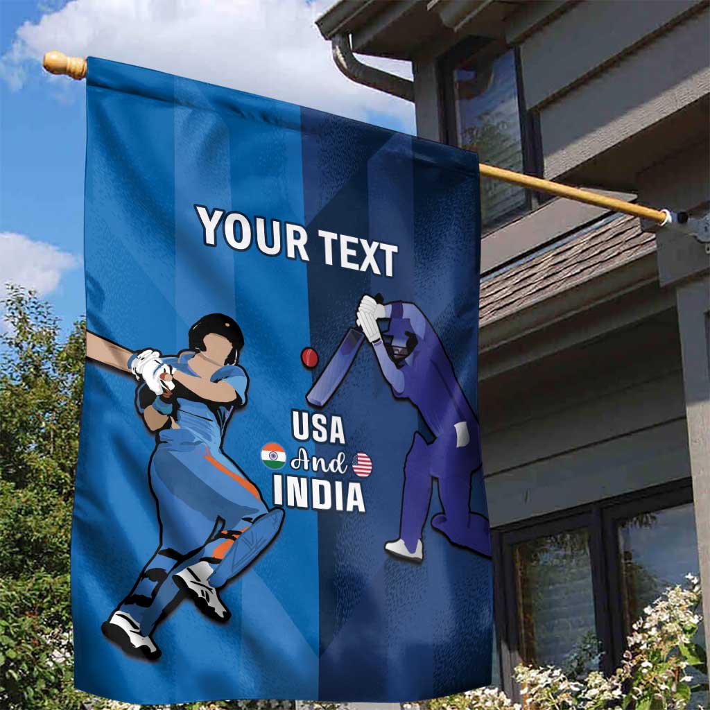 Custom USA and India Cricket Garden Flag 2024 Together Dynamic Style - Wonder Print Shop