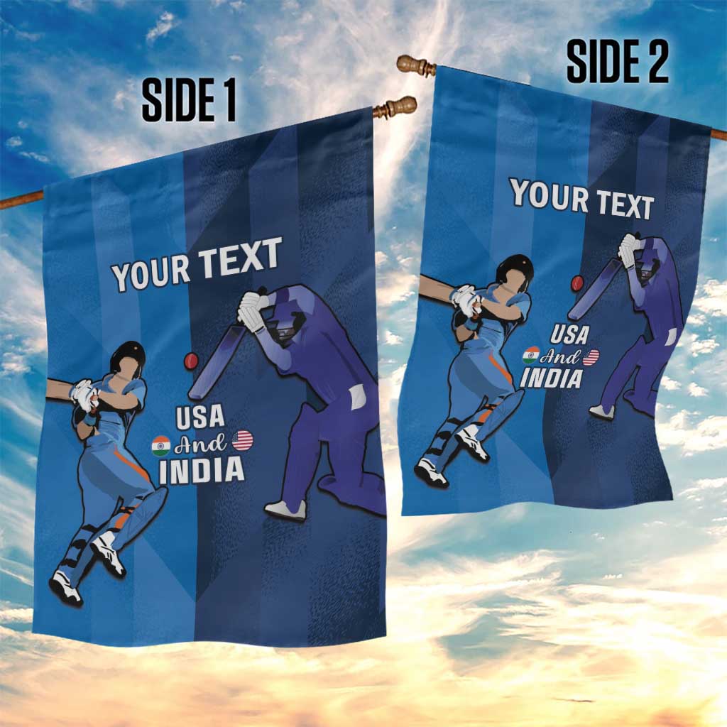 Custom USA and India Cricket Garden Flag 2024 Together Dynamic Style - Wonder Print Shop