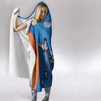 Custom USA and India Cricket Hooded Blanket 2024 Together Dynamic Style