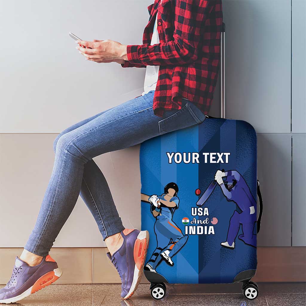 Custom USA and India Cricket Luggage Cover 2024 Together Dynamic Style - Wonder Print Shop