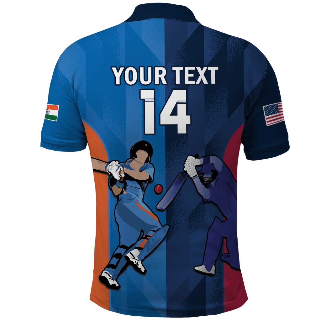 Custom USA and India Cricket Polo Shirt 2024 Together Dynamic Style - Wonder Print Shop