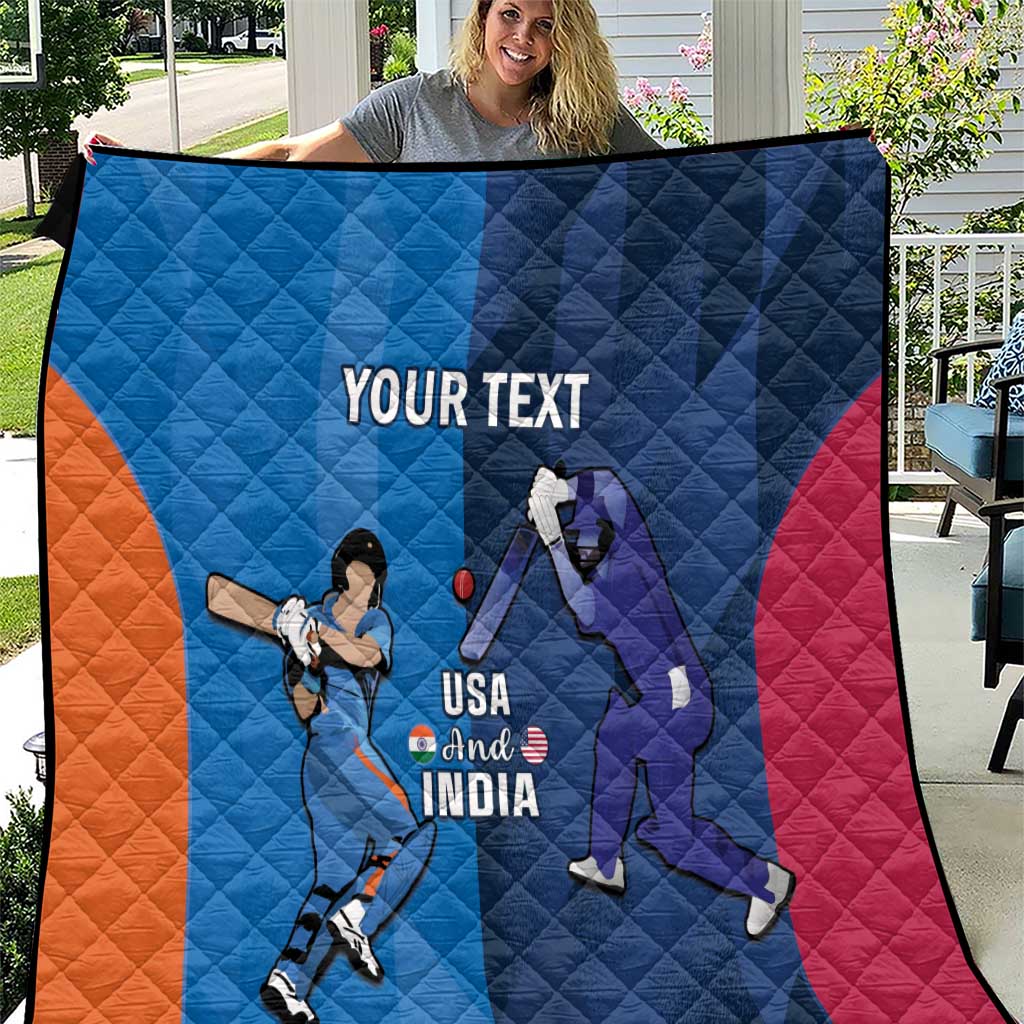 Custom USA and India Cricket Quilt 2024 Together Dynamic Style - Wonder Print Shop