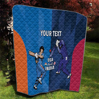 Custom USA and India Cricket Quilt 2024 Together Dynamic Style - Wonder Print Shop
