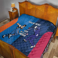 Custom USA and India Cricket Quilt 2024 Together Dynamic Style - Wonder Print Shop
