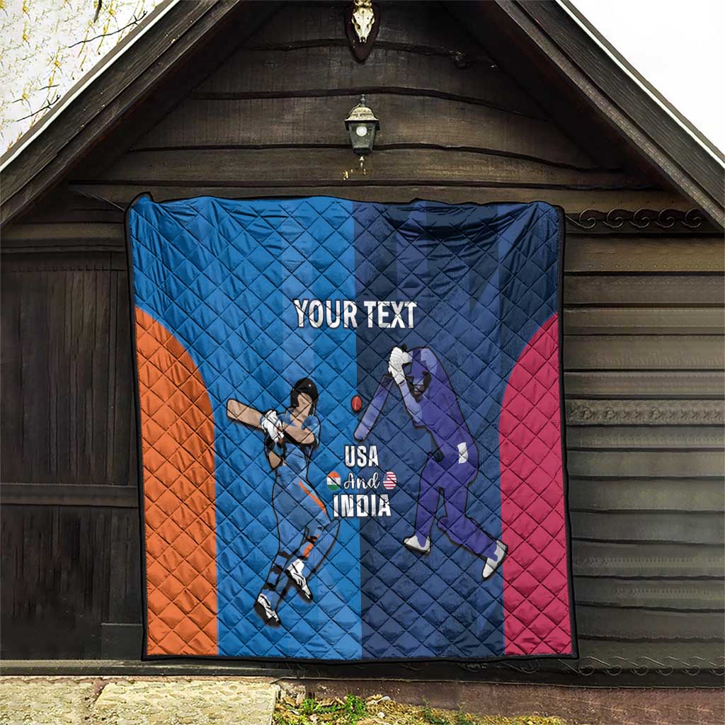 Custom USA and India Cricket Quilt 2024 Together Dynamic Style - Wonder Print Shop
