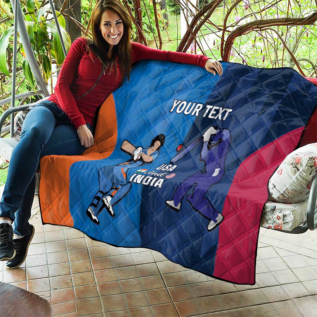 Custom USA and India Cricket Quilt 2024 Together Dynamic Style - Wonder Print Shop