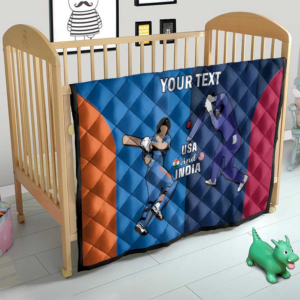 Custom USA and India Cricket Quilt 2024 Together Dynamic Style - Wonder Print Shop